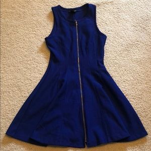 Aqua blue full zip mini dress medium